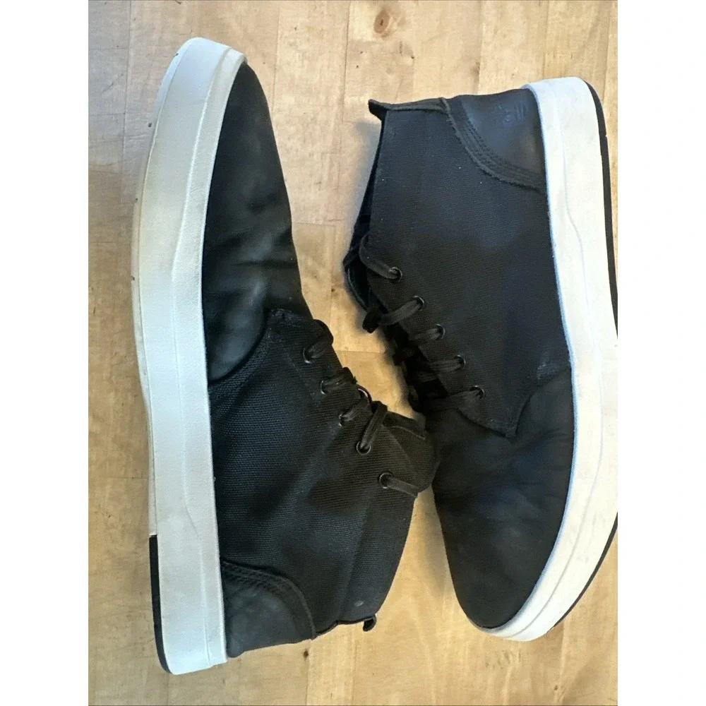 Timberland Mens Davis Square Chukka‎ Black Nubuck Shoes Sneakers Size 10 US